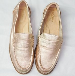Women's Sperry Slip-on Loafers | Size 7.5 | Metallic Pink